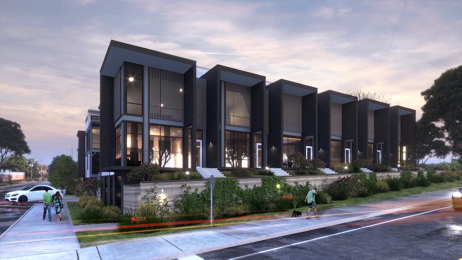 First look Row of modern townhomes near BeltLine almost finished